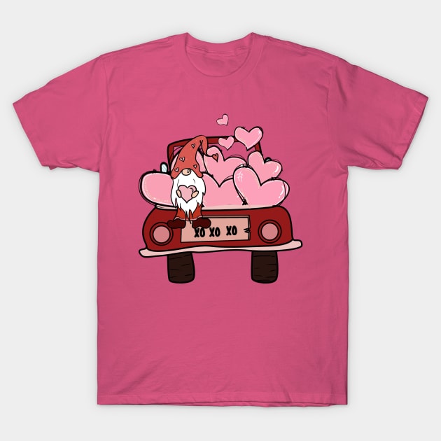 Gnome valentines day T-Shirt by Crostreet